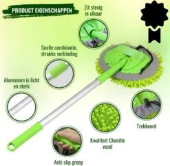 Merkloos Professionele Telescopische Wasborstel + Tonova Pen - Auto Schoonmaakborstel - Anti Slip - Auto, Caravan & Camper - Uitschuifbaar - Groen -Sparkle home Winkel 1200x1178 6