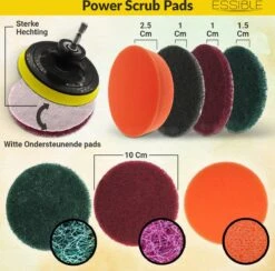 ESSIBLE Borstelboor - Set 20 Stuks - Schrobborstel - Polypropyleen - Borstel Boormachine - Schrobborstel - Schuurborstel - Automatische Reiniging - 20 Delige Borstelset Voor Boormachine -Sparkle home Winkel 1200x1183 7