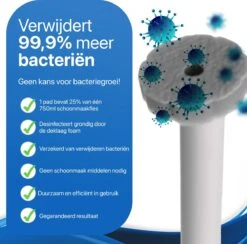 RevoBrush 28x Crystal Clean Foaming Pads Navulling - WC Borstel Met Houder Vrijstaand -Sparkle home Winkel 1200x1184 17