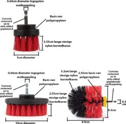 Kibani 3 Delige Borstelset Voor Boormachine - Rood - Voor Beton, Baksteen En Andere Ruwe Oppervlakken - Schrobborstel – Boorborstel – Schuurborstel - Borstel Boormachine – Schoonmaakborstel – Reinigingsborstel – Tapijtreiniger - Borstelset 13 Kibani 3 Delige Borstelset Voor Boormachine - Rood - Voor Beton, Baksteen En Andere Ruwe Oppervlakken - Schrobborstel – Boorborstel – Schuurborstel - Borstel Boormachine – Schoonmaakborstel – Reinigingsborstel – Tapijtreiniger - Borstelset -Sparkle home Winkel 1200x1186 7