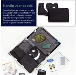 Wonair - Grote Waszak - Laundry Bag - Wash Me - 60x90cm - Zwart - Met Trekkoord -Sparkle home Winkel 1200x1187 3