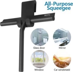 BOTC Douchewisser - Raamwisser - Silicone - 21cm X 16cm - Badkamer Accessoires -Zwart -Sparkle home Winkel 1200x1189 19