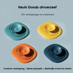 Heuts Goods - Gootsteenzeef - Gootsteenstop - Afvoerzeef - Afvoerstop - Spoelbal - Bad - Douchebak - Keuken - Wasbak - Badkuip - Siliconen - Donkerblauw -Sparkle home Winkel 1200x1196 5