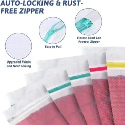 BOTC Waszakken - Wasnetten - Set Van 5 - Bescherm Je Wasgoed En Wasmachine - Transparant -Sparkle home Winkel 1200x1197 6