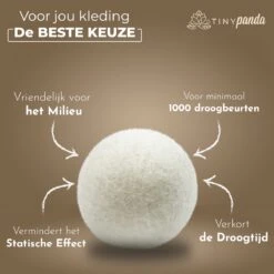 Merkloos Droger Ballen XL 8 Stuks – Zero Waste Dryer Balls - Duurzaam – Wasverzachter – Herbruikbare Drogerballen – Droogt De Was Sneller – Tiny Panda 14 Merkloos Droger Ballen XL 8 Stuks – Zero Waste Dryer Balls - Duurzaam – Wasverzachter – Herbruikbare Drogerballen – Droogt De Was Sneller – Tiny Panda -Sparkle home Winkel 1200x1199 16