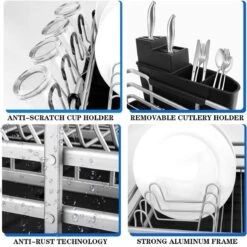 Doogo® Afdruiprek Met Bestekkorf En Lekbak Voor Keukenborden En Bestek Afdruiprek Met Draaibare Uitloop 16 Doogo® Afdruiprek Met Bestekkorf En Lekbak Voor Keukenborden En Bestek Afdruiprek Met Draaibare Uitloop -Sparkle home Winkel 1200x1199 22