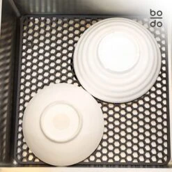 BODO Gootsteenmat Siliconen Donker Grijs - 30.5 X 30.5 Cm - Keuken Accessoires - Gootsteen Beschermer - Onderzetters Siliconen - Anti Kras - Gootsteen Accessoires -Sparkle home Winkel 1200x1200 1014