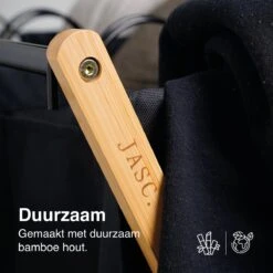 JASC Wasmand 3 Vakken - Wassorteerder - Wasmanden - Zwart - Bamboe - 128 Liter -Sparkle home Winkel 1200x1200 1168