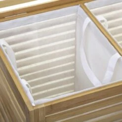 Merkloos Bamboe Wasmand XL Dubbel - Rieten Mand Met Deksel - 60 X 40 X 58 Cm -Sparkle home Winkel 1200x1200 1176