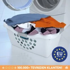 LaundrySpecialist Wasmand Met Soft Grip Handvaten – 35 X 28 X 29 Cm – 28 Liter – Wit -Sparkle home Winkel 1200x1200 1184