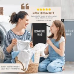 Landys Wasmand 3 Vakken - Opvouwbare Wassorteerder Met NL Opdruk - Aluminium Frame - 90L -Sparkle home Winkel 1200x1200 1193