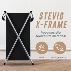 Landys Wasmand 3 Vakken - Opvouwbare Wassorteerder Met NL Opdruk - Aluminium Frame - 90L -Sparkle home Winkel 1200x1200 1196