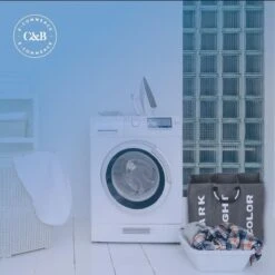 Divineness - Wasmand 3 Vakken - 140 Liter - Wassorteerder - Waszak - Opvouwbaar En Waterdicht - Grijs -Sparkle home Winkel 1200x1200 1201