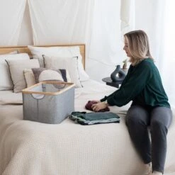 Gadgy Opvouwbare Wasmand - Heupwasmand 45 L - Opbergmand - Wasbox - Wasmanden - Grijs -Sparkle home Winkel 1200x1200 1220