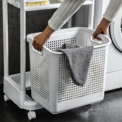 Wasmand Op Wielen - Badkamer Organizer - 3 Lagen - Afneembare Wasmand - Wit -Sparkle home Winkel 1200x1200 1272