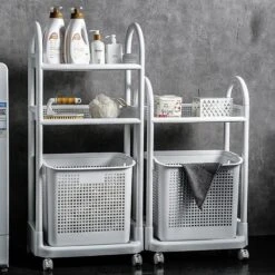 Wasmand Op Wielen - Badkamer Organizer - 3 Lagen - Afneembare Wasmand - Wit -Sparkle home Winkel 1200x1200 1275