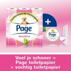 Page Vochtig Toiletpapier - 12 X 38 Stuks - Sensitive Vochtig Wc Papier - Voordeelverpakking -Sparkle home Winkel 1200x1200 1327