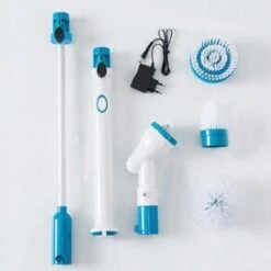 Merkloos Elektrische Schoonmaakborstel - Draadloos - 3 Opzetstukken - Oplaadbaar - Schrobber - Poetsmachine - Schoonmaak Middelen - Schoonmaak Borstel - Schrobborstel - Badkamer / Keuken - Poetsmachine - Polijstmachine - Reinigingsborstel -Sparkle home Winkel 1200x1200 1376