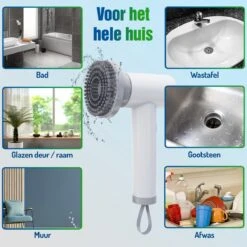 Elektrische Schoonmaakborstel - Schrobborstel - Handborstel - Schuurborstel - Schrobber - Badkamer - Toilet - Keuken 13 Elektrische Schoonmaakborstel - Schrobborstel - Handborstel - Schuurborstel - Schrobber - Badkamer - Toilet - Keuken -Sparkle home Winkel 1200x1200 1410