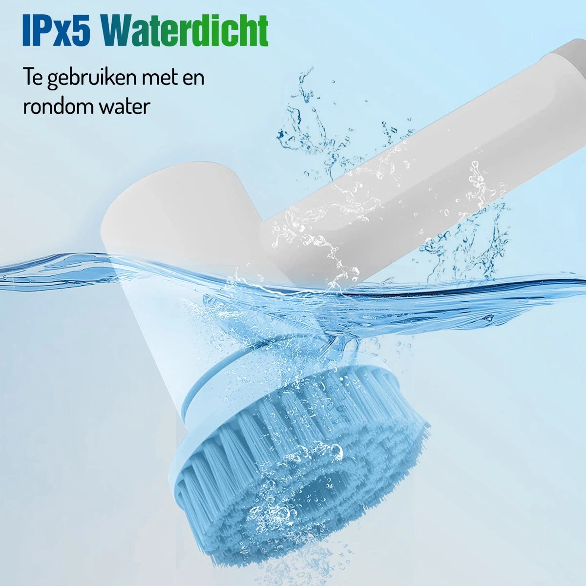 Elektrische Schoonmaakborstel - Schrobborstel - Handborstel - Schuurborstel - Schrobber - Badkamer - Toilet - Keuken 7 Elektrische Schoonmaakborstel - Schrobborstel - Handborstel - Schuurborstel - Schrobber - Badkamer - Toilet - Keuken - Afbeelding 5