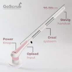 GoScrub® Elektrische Schoonmaakborstel – Elektrische Schrobber - Schrobborstel – Voor Badkamer Of Keuken – Schrobber Met Steel – Luiwagen – Polijstmachine - Roze 18 GoScrub® Elektrische Schoonmaakborstel – Elektrische Schrobber - Schrobborstel – Voor Badkamer Of Keuken – Schrobber Met Steel – Luiwagen – Polijstmachine - Roze -Sparkle home Winkel 1200x1200 1435
