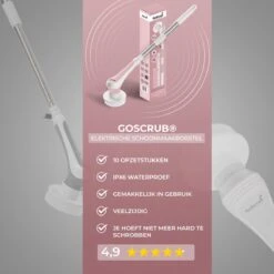 GoScrub® Elektrische Schoonmaakborstel – Elektrische Schrobber - Schrobborstel – Voor Badkamer Of Keuken – Schrobber Met Steel – Luiwagen – Polijstmachine - Roze 20 GoScrub® Elektrische Schoonmaakborstel – Elektrische Schrobber - Schrobborstel – Voor Badkamer Of Keuken – Schrobber Met Steel – Luiwagen – Polijstmachine - Roze -Sparkle home Winkel 1200x1200 1437