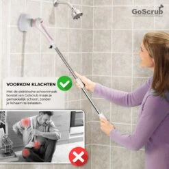 GoScrub® Elektrische Schoonmaakborstel – Elektrische Schrobber - Schrobborstel – Voor Badkamer Of Keuken – Schrobber Met Steel – Luiwagen – Polijstmachine - Roze 21 GoScrub® Elektrische Schoonmaakborstel – Elektrische Schrobber - Schrobborstel – Voor Badkamer Of Keuken – Schrobber Met Steel – Luiwagen – Polijstmachine - Roze -Sparkle home Winkel 1200x1200 1438
