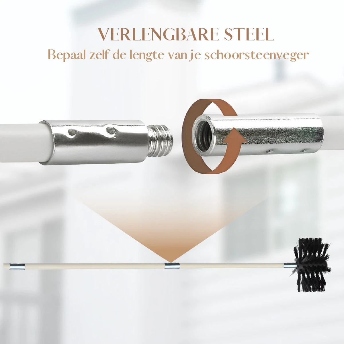 Waay Lifestyle Schoorsteenveegset - Schoorsteenborstel 6 Meter - Schoorsteenreiniger - Schrobborstels - Schoorsteenveger - Flexibele Steel - Geschikt Voor Boormachine - Wit 7 Waay Lifestyle Schoorsteenveegset - Schoorsteenborstel 6 Meter - Schoorsteenreiniger - Schrobborstels - Schoorsteenveger - Flexibele Steel - Geschikt Voor Boormachine - Wit - Afbeelding 5