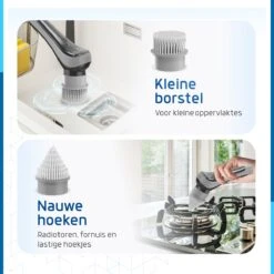 Qualitics Elektrische Schoonmaakborstel - Roterende Polijstmachine - Schrobborstel - Poetsmachine - Vloerreiniger Met 10 Opzetstukken -Sparkle home Winkel 1200x1200 1476