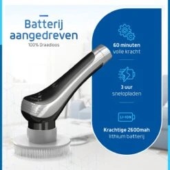 Qualitics Elektrische Schoonmaakborstel - Roterende Polijstmachine - Schrobborstel - Poetsmachine - Vloerreiniger Met 10 Opzetstukken -Sparkle home Winkel 1200x1200 1478