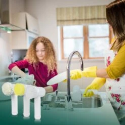 Apeiron Elektrische Schoonmaakborstel - Poetsmachine - Poliermachine - Schrobborstel - Handborstel - Werkborstel - Schrobber - Boorborstel - Wasborstel - Schoonmaakmiddelen - Reinigingsborstel - 3 Opzetstukken -Sparkle home Winkel 1200x1200 1511