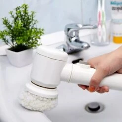 Apeiron Elektrische Schoonmaakborstel - Poetsmachine - Poliermachine - Schrobborstel - Handborstel - Werkborstel - Schrobber - Boorborstel - Wasborstel - Schoonmaakmiddelen - Reinigingsborstel - 3 Opzetstukken -Sparkle home Winkel 1200x1200 1514