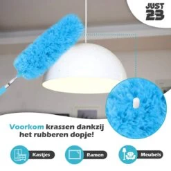 JUST23 Plumeau Uitschuifbaar Met Telescoopsteel – 60 Tot 140 Cm – Ragebol – Stoffer – Duster - Blauw - Incl. Microfiber Doek -Sparkle home Winkel 1200x1200 1545