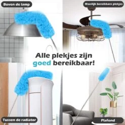 JUST23 Plumeau Uitschuifbaar Met Telescoopsteel – 60 Tot 140 Cm – Ragebol – Stoffer – Duster - Blauw - Incl. Microfiber Doek -Sparkle home Winkel 1200x1200 1546