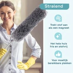 ForDig Telescopische Plumeau Microvezel - Duster Met Telescoopsteel Uitschuifbaar Tot 250 Cm - Wasbaar - 360 Graden Draaibaar -Sparkle home Winkel 1200x1200 1554