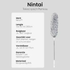 Plumeau Uitschuifbaar Tot 280cm - RVS - Telescopisch - Plumeau Met Telescoopsteel - 360° Flexibel 18 Plumeau Uitschuifbaar Tot 280cm - RVS - Telescopisch - Plumeau Met Telescoopsteel - 360° Flexibel -Sparkle home Winkel 1200x1200 1586