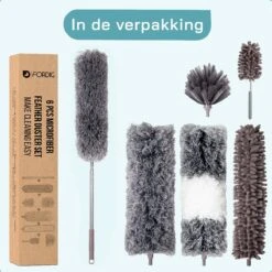 ForDig 7-Delige Plumeau Set - Duster Met Telescoopsteel Uitschuifbaar Tot 250 Cm - Inclusief Ragebol / Voegenborstel / Microvezel Doek / Chenille Borstel - Wasbaar - 360 Graden Draaibaar 19 ForDig 7-Delige Plumeau Set - Duster Met Telescoopsteel Uitschuifbaar Tot 250 Cm - Inclusief Ragebol / Voegenborstel / Microvezel Doek / Chenille Borstel - Wasbaar - 360 Graden Draaibaar -Sparkle home Winkel 1200x1200 1613