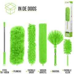 Strex Telescopische Plumeau Set Met Telescoopsteel - 60 Tot 140 Cm - Uitschuifbaar - Flexibel - Microvezel Ragebol - 5-Delige Schoonmaak Set -Sparkle home Winkel 1200x1200 1619