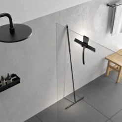 MAYMS® Vloerwisser Badkamer - Vloertrekker - Vloertrekker Met Steel - Floor Wiper - Aftrekker - RVS - Zwart - Design - Wisser - Vloerwisser Douche -Sparkle home Winkel 1200x1200 2147