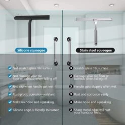 ATV PERFECTUM Douchewisser Zwart Met Ophangsysteem - Raamwisser- Trekker Douche - Silicone - 21cm X 16cm - Badkamer Accessoires - Douchewisser -Sparkle home Winkel 1200x1200 2150