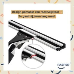 Raamtrekker Professioneel - 45 Cm - Pasper - Raamwisser - Raamtrekkers Zwart - Verstelbaar - Voor Multifunctioneel Gebruik Ramen, Douche En Auto -Sparkle home Winkel 1200x1200 2192