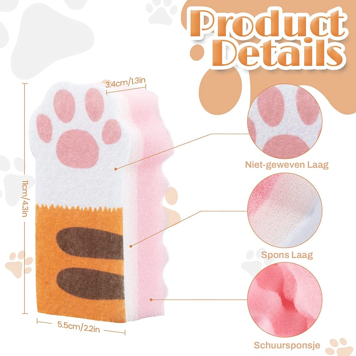 Wonderspons Set Van 6 Schuurspons Melamine Spons - Alle Oppervlakken 4 Wonderspons Set Van 6 Schuurspons Melamine Spons - Alle Oppervlakken - Afbeelding 2