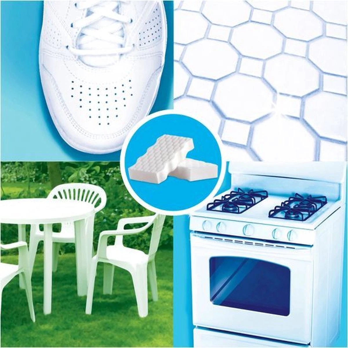 Mr. Proper - Wonderspons - Extra Krachtig - 4 Stuks - Voordeelverpakking 4 Mr. Proper - Wonderspons - Extra Krachtig - 4 Stuks - Voordeelverpakking - Afbeelding 2