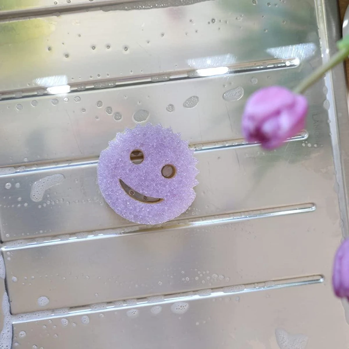 Scrub Daddy - Scrub Mommy Spons Krasvrij Dubbelzijdig Paars 7 Scrub Daddy - Scrub Mommy Spons Krasvrij Dubbelzijdig Paars - Afbeelding 5