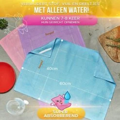 SWOOPIES [Set Van 3] Professionele Microvezeldoeken, Duurzaam Poetsen Met Enkel Water 60 X 40 Cm Streep-/Lint-Vrij, Ultrazachte & Grote Premium Doeken Voor Keuken, Badkamer, Raam, Auto -Sparkle home Winkel 1200x1200 2395