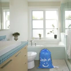 Wonair - Grote Waszak - 60x90cm - Hemelsblauw - Met Trekkoord En Draagband -Sparkle home Winkel 1200x1200 522