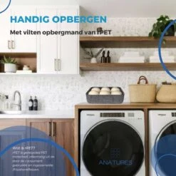 ANATURES Wollen XL Drogerballen 6 Stuks In Opbergmand – Herbruikbare Droogballen Wasdroger – Nieuw Zeelands RWS Schaapswol - Wasdrogerballen Duurzaam – Natuurlijke Wasverzachter -Sparkle home Winkel 1200x1200 609