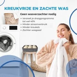 ANATURES Wollen XL Drogerballen 6 Stuks In Opbergmand – Herbruikbare Droogballen Wasdroger – Nieuw Zeelands RWS Schaapswol - Wasdrogerballen Duurzaam – Natuurlijke Wasverzachter -Sparkle home Winkel 1200x1200 610