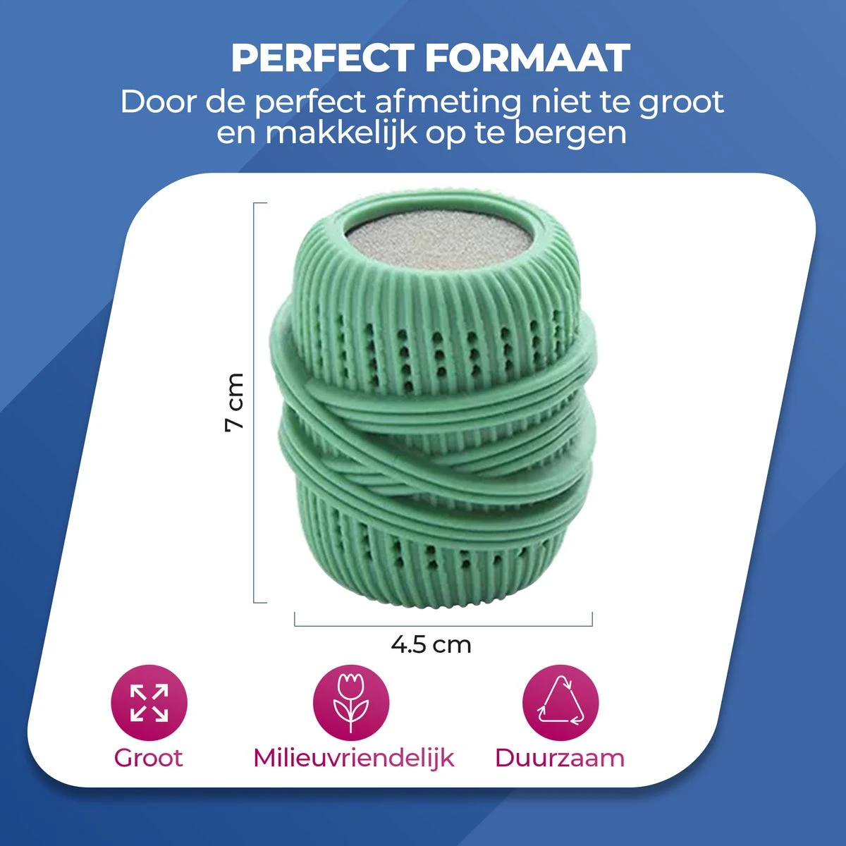 Roegaarden Drogerballen - Droogballen - Met Spons - Duurzaam - Sneller Droog 6 Roegaarden Drogerballen - Droogballen - Met Spons - Duurzaam - Sneller Droog - Afbeelding 4