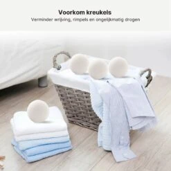 Wollen Drogerballen - Duurzaam & Milieuvriendelijk - Wasbol - Verkort Droogtijd - Droogballen - Hypoallergeen En Chemicaliënvrij - Bespaar Op Energierekening - Wasdroger Ballen - Wasbollen -Sparkle home Winkel 1200x1200 624